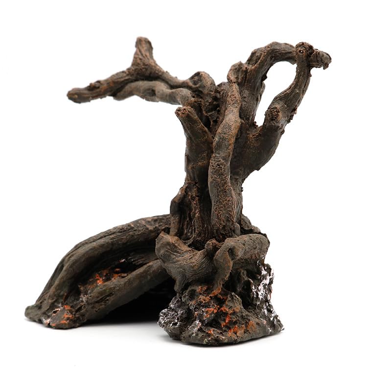 Decoración de raíz de árbol de Madera Flotante para Acuario, paisajismo de peceras, marrón, Adornos para Acuario, 4,33x4,52x1,96 Pulgadas