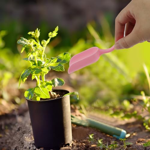 Juego de 5 palas de jardin plastico color rosa miniatura 6