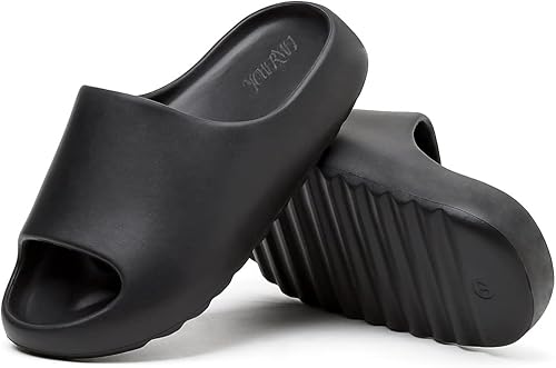 Platform Pillow Slippers Slides for Women and Men, EVA Anti-Slip Cloud Slippers Lightweight Spa Open Toe Shower Sandals for Indoor & Outdoor