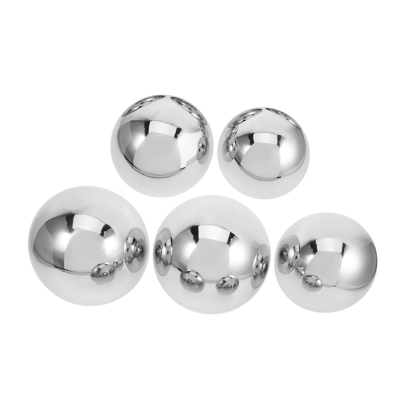 Abaodam 5Pcs Outdoor Gazing Globe Mirror Ball Durable Stainless Steel Reflective Spheres Hollow Design for Garden Showcase Portable and Lightweight Decorative Globe for Various