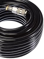 Stanley Druckluftschlauch 20 Meter - Kompressor Schlauch - Max. 10Bar - Europäische Schnellkupplung - PVC - Schwarz – Ansicht 3