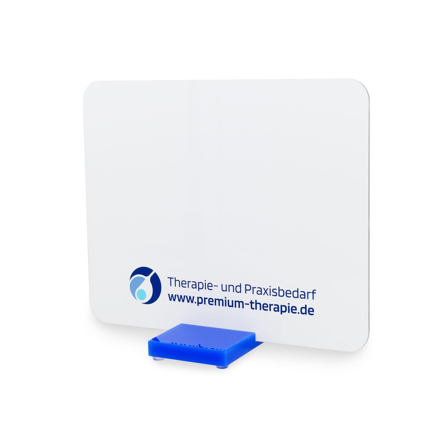 AFH T-Spiegel® Premium | klein | inkl. Tragetasche | Standfuß: blau