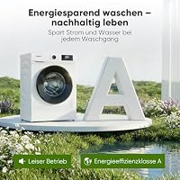 Bomann® Waschmaschine 7kg | max. 1400 U/min | 10 Jahre Motor-Garantie | effizienter, leiser & langlebiger Invertermotor | 15 Programme | Endzeitvorwahl | LED-Display | Washing Machine | WA 7175.1 weiß – Ansicht 4