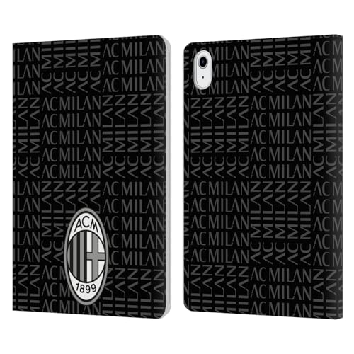 Funda para iPad Air 2022 estilo libro elegante con escudo del AC Milan