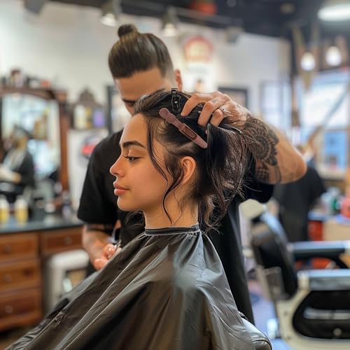 Pinzas de corte para el pelo con doble bisagra y dientes anchos 5
