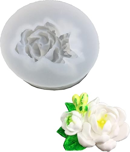 Miniatura 8 de Gardenias - Molde de silicona de jazmín para fondant, molde de chocolate, herramientas de decoración de pasteles, accesorios de cocina, moldes para