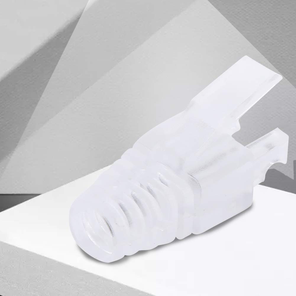 Plug Sleeve, RJ45 Connector Cover RJ45 Connector Accessory, Sturdy PC Material Practical 6.5mm Aperture for Network Cable CAT5e / CAT6 Line-image-25