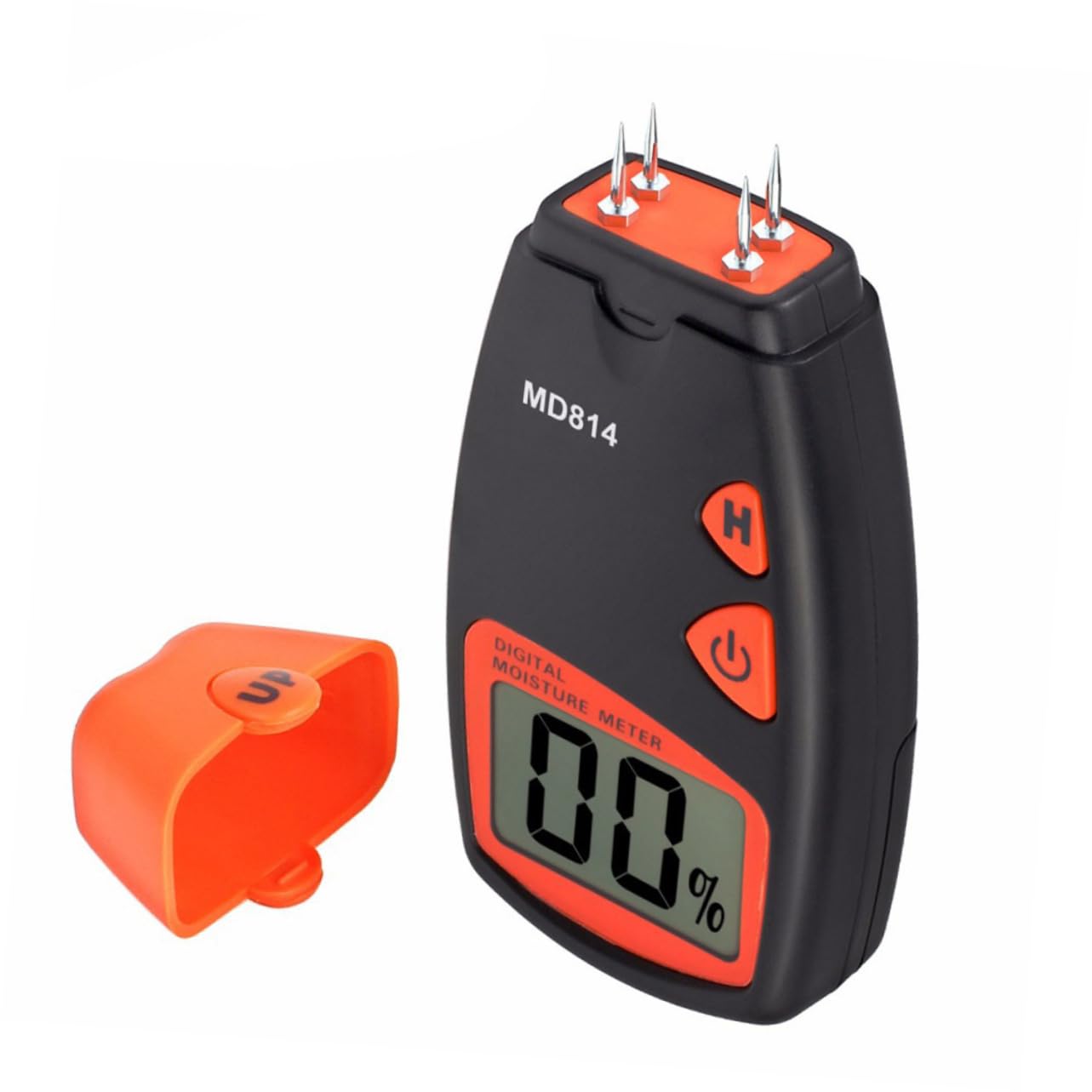 FOYTOKI Practical Timber Humidity Tester Wood Moisture Meter Lcd Display 4 Probes Easy to Use No Battery Needed