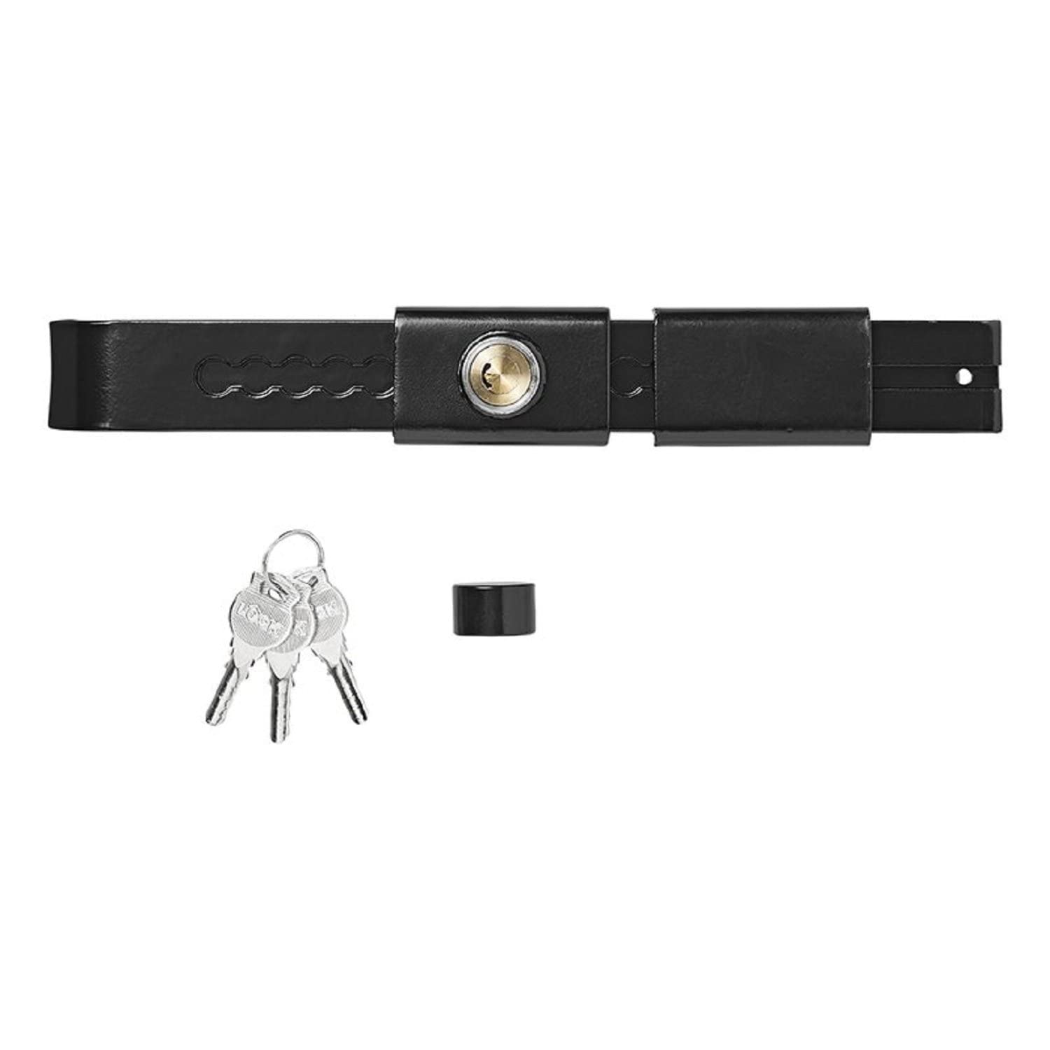 Preiswert&Gut 2x Containerschloss verstellbar von 22 bis 43 cm inkl. 2 Schlüssel - Seecontainer und Frachtcontainer-Schloss 0,7 cm Stahlriegel – Diebstahlschutz für LKW Baucontainer
