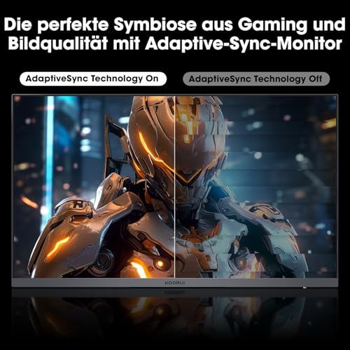 KOORUI 24 Zoll Curved Gaming Monitor, 1ms 180Hz FHD PC Bildschirm 1500R, Adaptive Sync VESA 100x100mm HDMI...