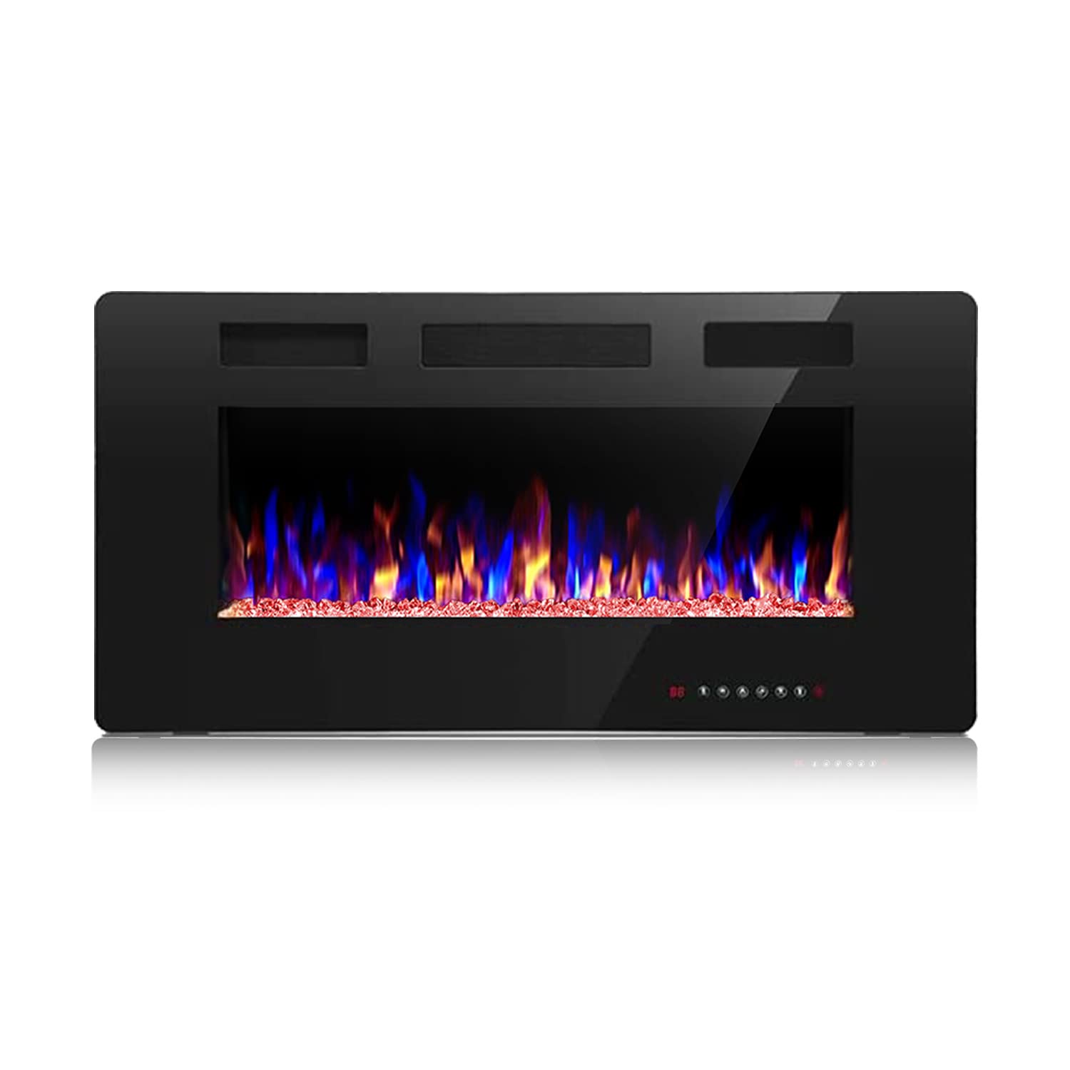 Buy Crzoe 36 Inch Electric Fireplace, Recessed and Wall ed Fireplace