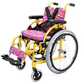 Self-Propelled Children's Wheelchair - Lightweight Folding Mobility Chair with 100kg Capacity, Ideal for Kids with Special Needs & Rehab Use