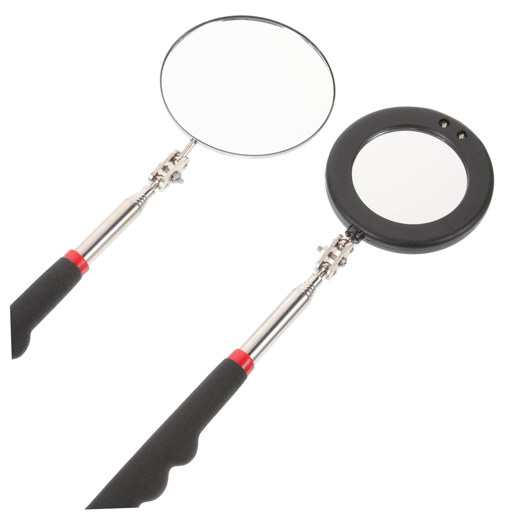 FUNOMOCYA 2pcs Inspection Mirror Adjustable Mirror Telescoping Mirror Extendable Review Mirror Telescoping Hand Mirror Telescope Mirror Extendable Mirror Inspection Tool Automotive Plastic