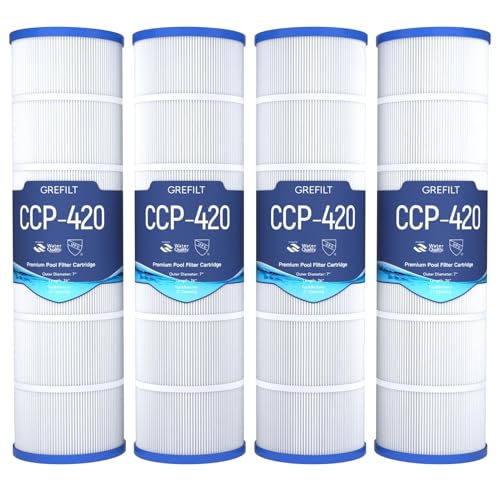 Grefilt CCP420 Pool Filter Cartridges, Compatible with Pentair Clean & Clear Plus 420, Replaces...