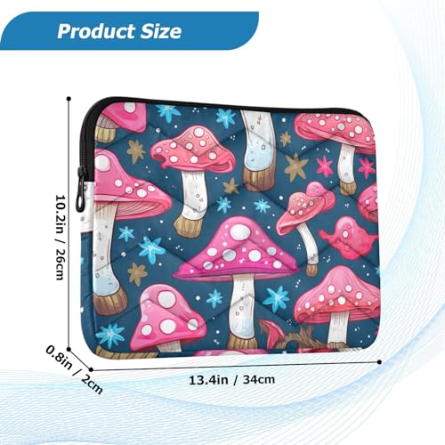 Funda para portátil 13-14 pulgadas con diseño acuarela setas miniatura 3