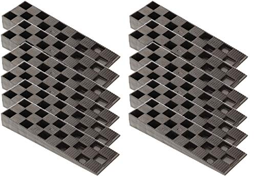 KOTARBAU® - Set di 100 fermaporte a cuneo per montaggio, in plastica, 150 x 44 x 20 mm, per finestre, porte e telai, colore nero