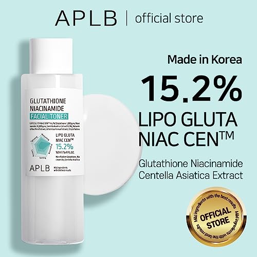 APLB Glutathione Niacinamide Facial Toner | LIPO GLUTA NIAC CEN™ 15.2% 5.41 FL.OZ/Korean Skincare, Replenishing Moisture, Revitalize for Gentle and Improve Skin Texture Through Niacinamide - Image 3
