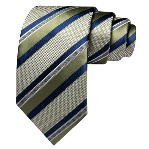 Image of Barry.Wang Mens Tie Set Plaid Check Neckties Formal Business Wedding Luxury Pocket Square Cufflinks