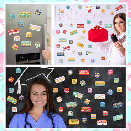Set de 36 Imanes Decorativos para Refrigerador de Enfermera miniatura 5