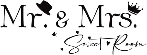 Mr. and Mrs. Sweet Room - Calcomanías de vinilo removibles para pared, decoración del hogar