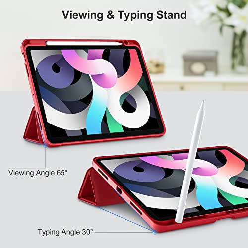 Image of Akkerds for iPad Air 11 Inch Case M4 /M3 /M2, Air 5th /4th Gen 10.9, Red