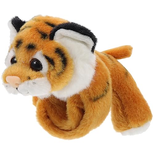 Abaodam Animal Slap Bracelet Tiger Slap Bracelet Plush Stuffed Animal Hugger Snap Wrist Band for Kids Birthday Party