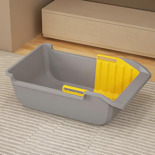 SpaceTime Extra Large Cat Litter Box with High Sides,Jumbo Open