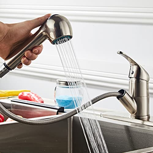 Robinet de cuisine en acier inoxydable anti-calcaire avec bec rétractable