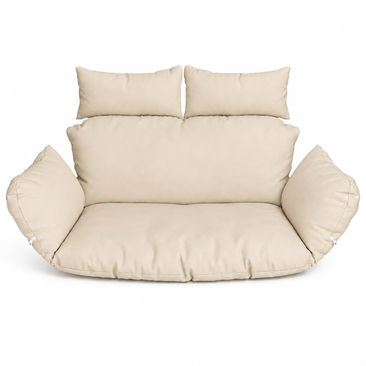 Beige Suspendu Hamac Chaise Coussins; Double Cushions; Oreiller avec Dossier, Imperméable Siège de Chaise Rembourrage pour Patio Jardin, Balançoire Panier Suspendu Coussin de Siege Beige [114]