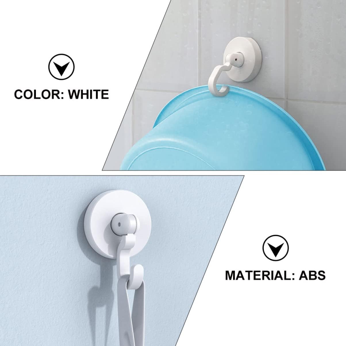 KOMBIUDA Door Coat Hangers 3pcs Shower Door Hooks Self Adhesive Wall Hangers Kitchen