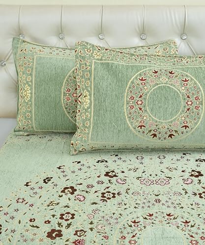 Image of Luxury Velvet Bedsheet - King Size Luxury Bed Sheet - Ultra Soft, Cozy & Warm Bedding for Bedroom - Hypoallergenic & Elegant Velvet Texture (BlackBerry 01 ANGOORI, Velvet Bedsheet)