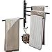 Produktbild AZUO Swivel Handtuchhalter Edelstahl Bad Rack-Wand befestigte Tuch-Zahnstangen-Halter mit 3 Schwenkstangen, Schaukel Handtuchhalter,Black,4Bar