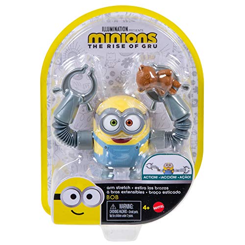 Minions: The Rise Of Gru Arm Stretch Bob Action Figure Approx 4-In Movie Character Toy With Extending Arms & Teddy Bear Accessory For Ages 4 Years & Older #TOP5