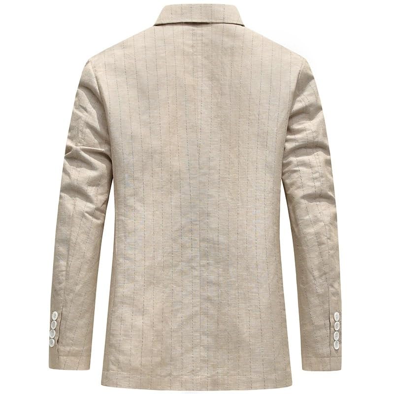 Men's Casual Linen Summer Lightweight Sport Coat Two Button Notch Lapel Suit Jacket2