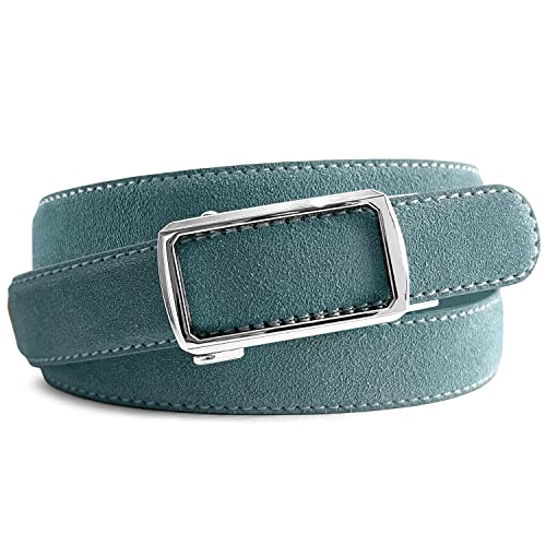 Cowboy Craft Women's Leather Belt Fashion Ratchet Belt Genuine Suede Leather Belts For Jeans Dress 1