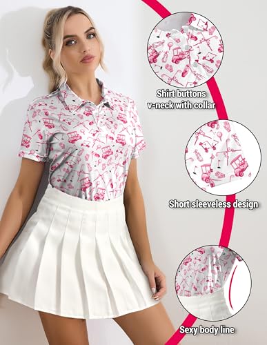 Womens Golf Shirts Moisture Wicking Golf Polo Shirts Quick Dry Short Sleeve for Women Tennis Shirts4