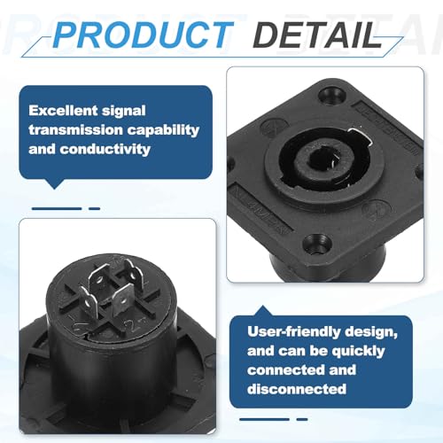 MECCANIXITY 5 conectores XLR hembra panel miniatura 3