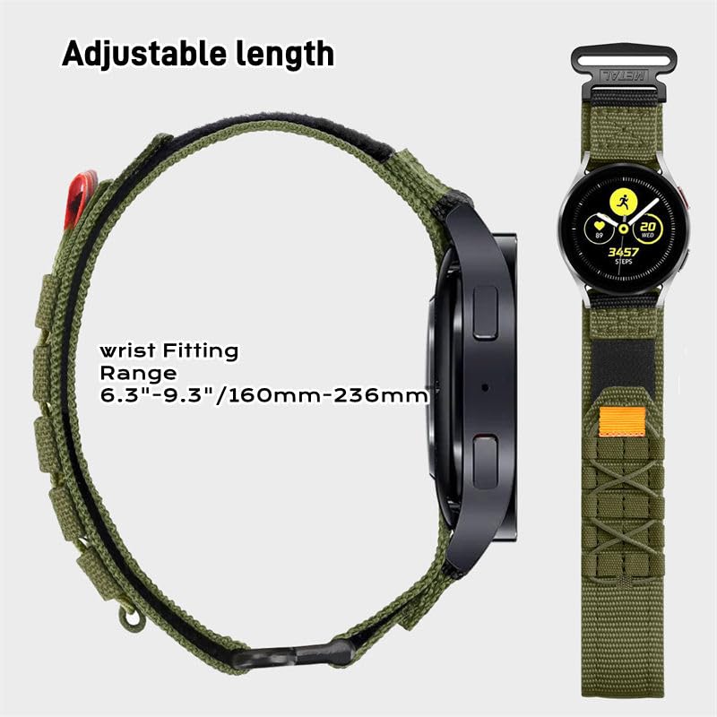 Image of YODI 22mm New Rugged Velcro Nylon Strap Band Compatible with Amazfit GTR 2, GTR 2e, GTR 47MM / Noise Fit Endure, Fit Evolve, Active Smartwatch Bands
