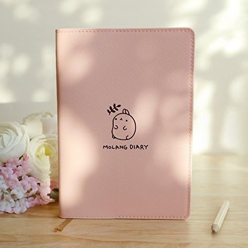 Bnwt Molang Diary Ver.3 Undated Planner Journal Scheduler Organizer Agenda Kawaii Cute Rabbit 4.5" x 6.5" - Authentic Korea item (Baby Pink)