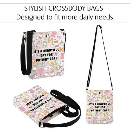 JNIAP CNA Life It's a Beautiful Day For Patient Care Crossbody Bag Nurse Appreciation Gift For Her4