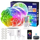 【Un kit de LED de 2x15m ultra largos, más brillantes y más uniformes】 Este kit de tiras de luces LED de 2x15 m es lo suficientemente largo como para llegar a la habitación más grande de hasta unos 60 m². Flexible para instalar en cualquier lugar. En comparación con otras luces LED de 12 V, nuestra tecnología de 24 V hace que los LED sean más brillantes y uniformes.