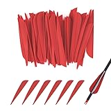 4 Inch Archery Fletches Plastic TPU Fletching Vanes Feathers Vane DIY for Archery Arrows Carbon Arrow Hunting Target Shooting - Pack of 50