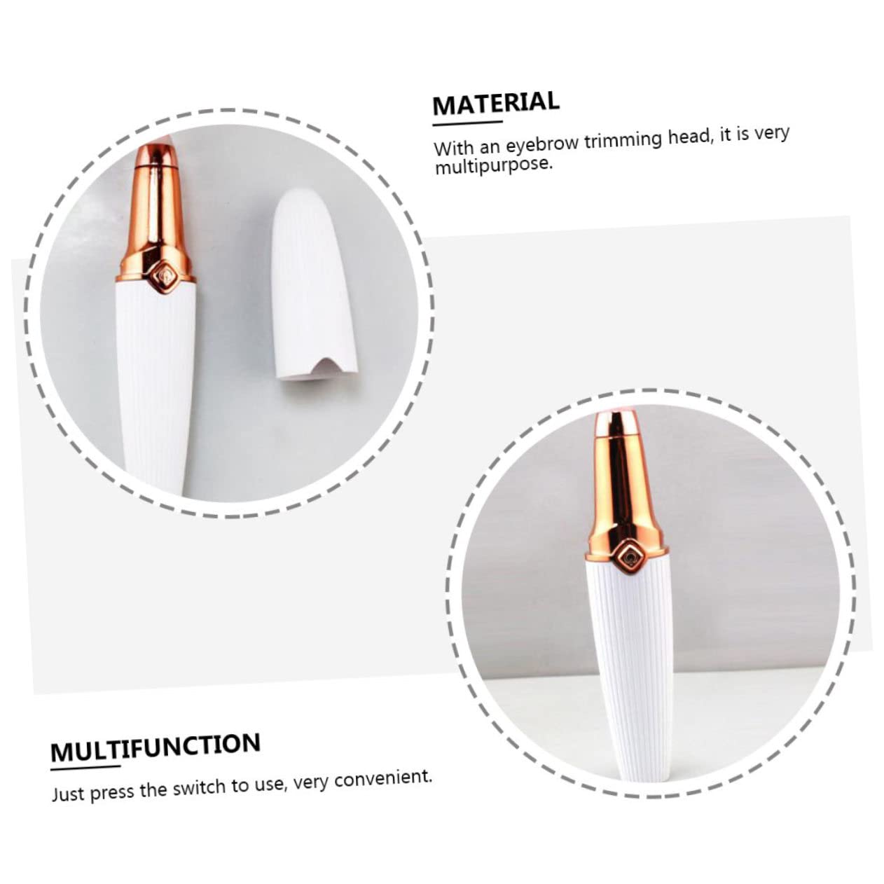 4 Pezzi Rasoio Elettrico Multifunzione per Donne Dispositivo USB per Depilazione Sopracciglia e Intercambiabile Design Ergonomico Comfort e Unico Strumento