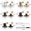 100 Sets Chicago Screws for Leather Crafting 7/20 Inch, 5 Colors of Rivets for Leather, Chicago Screws for DIY Leathercraft (Silver, Light Gold, Bronze, Antique Copper, GunMetel) #5