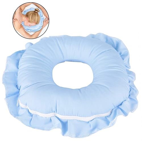 Miniatura 2 de Dioche Poliéster Face Relax Almohada SPA SPA Masaje Almohada ahuecada Almohada de descanso para siesta Cojín de masaje Almohada de masaje Belleza