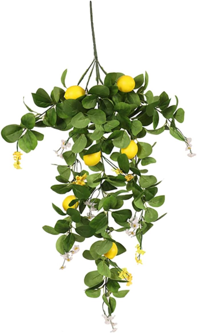 10pcs Artificial Lemon Branch with Realistic Leaves for Home and Party Decoration Vibrant Faux Lemon Stems for Floral Arrangements Weddings and Photography Props