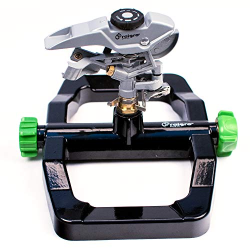 Raigro Lawn Sprinkler All Metal Sprinkler - 360 Degree Pulsating Garden Sprinkler - Waters Up To 85 Feet In Diameter, Adjustable Spraying Area And Distance, Water Sprinkler For Lawn #TOP3