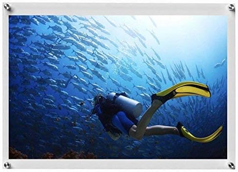 Miniatura 7 de Marco de fotos acrílico flotante de 6 x 8 pulgadas con soporte cromado, doble panel de montaje en pared, marco de fotos para fotos de hasta pulgadas