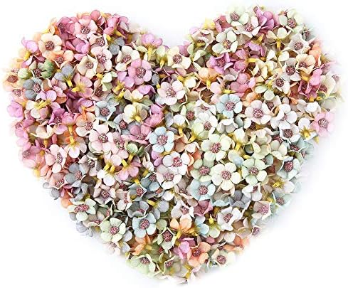 Fake Flowers Bulk Artificial Flowers Rose Outdoor Spring Daisy Flower Head Mini Silk Flowers for Crafts Home Wedding Decoration DIY Fake Flower Garland Headdress Fake Flowers Decor 100pcs (Colorful)