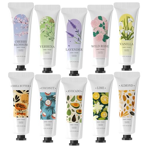 Green Canyon Spa 10 Pack Hand Cream Mothers Day Gifts Hand Lotion with Shea Butter Vitamin E for Work Mini Travel Size Moisturizer Gift Set for Women